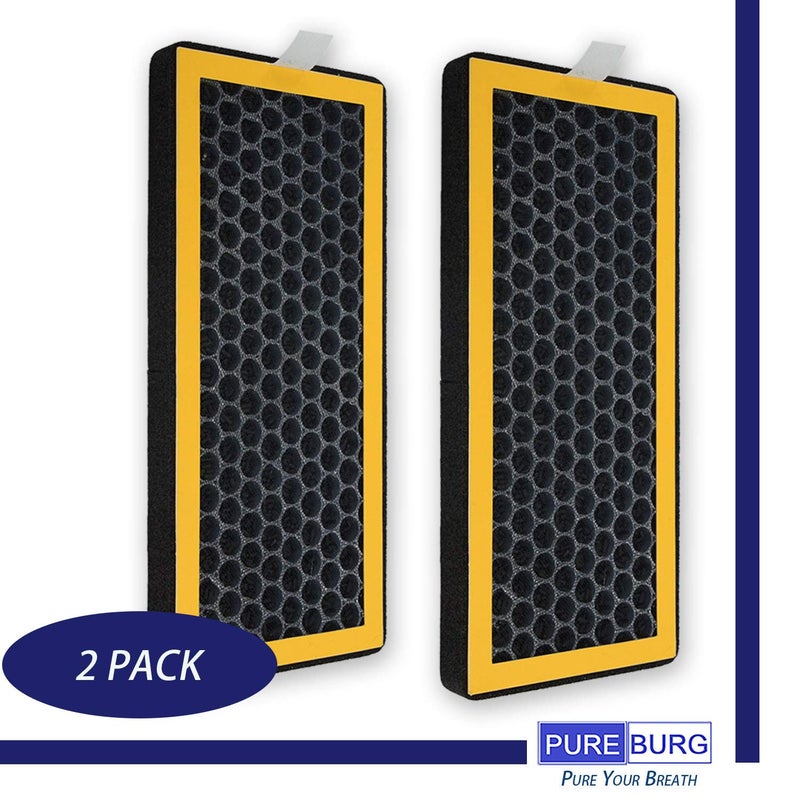 PUREBURG at-PETODR Replacement Filter Compatible with HoMedics AT-PET01 AT-PET02 TotalClean PetPlus Whisper-Quiet Oscillating Tower Air Purifier,2-Pack - Image 2